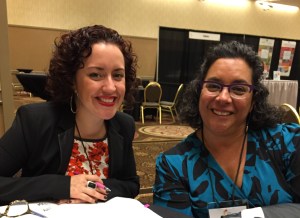 The author (left) with Maria Montoya